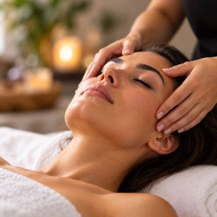 Massagem Relaxante nas Têmporas